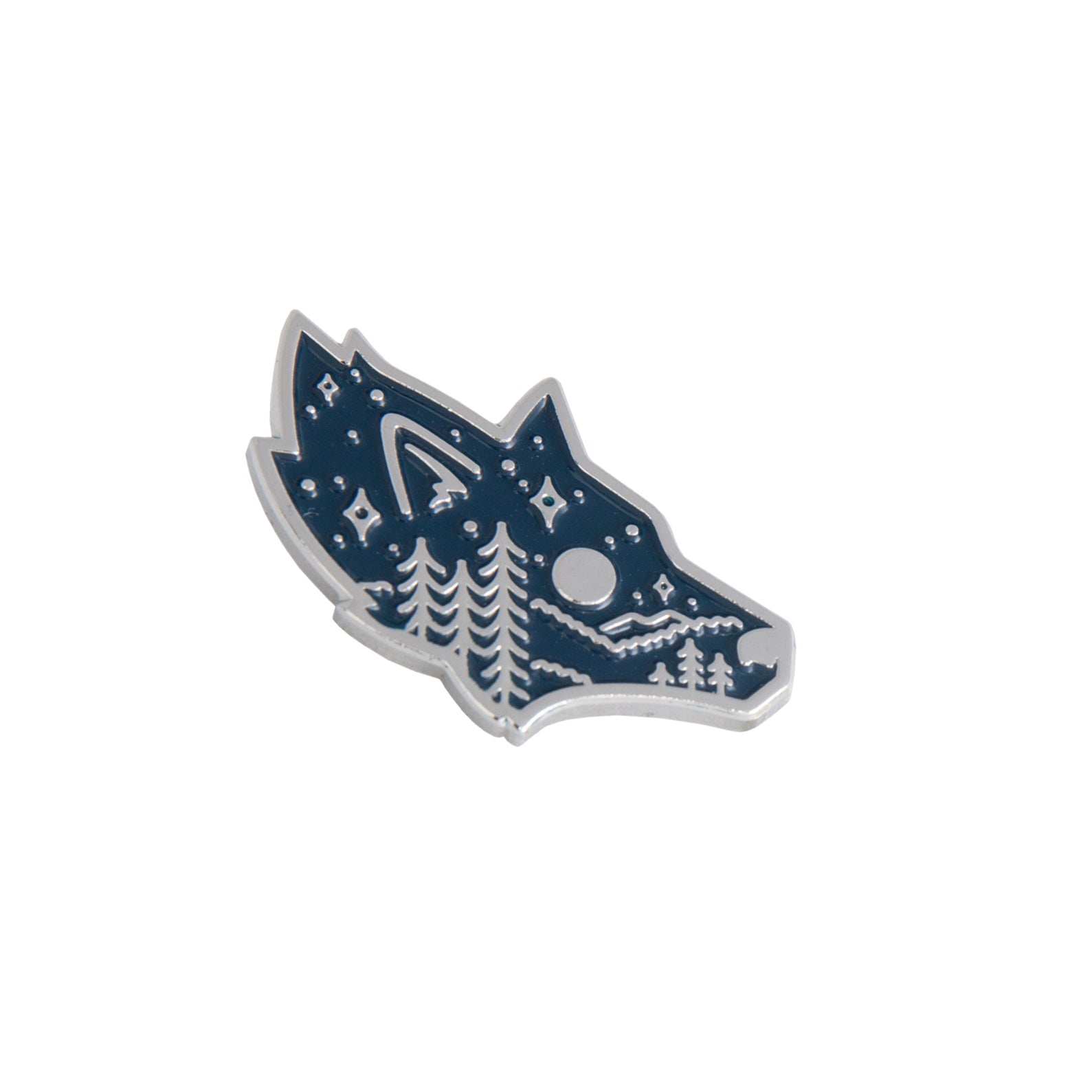 Coastal Sea Wolf & Gray Wolf Enamel Pin Set